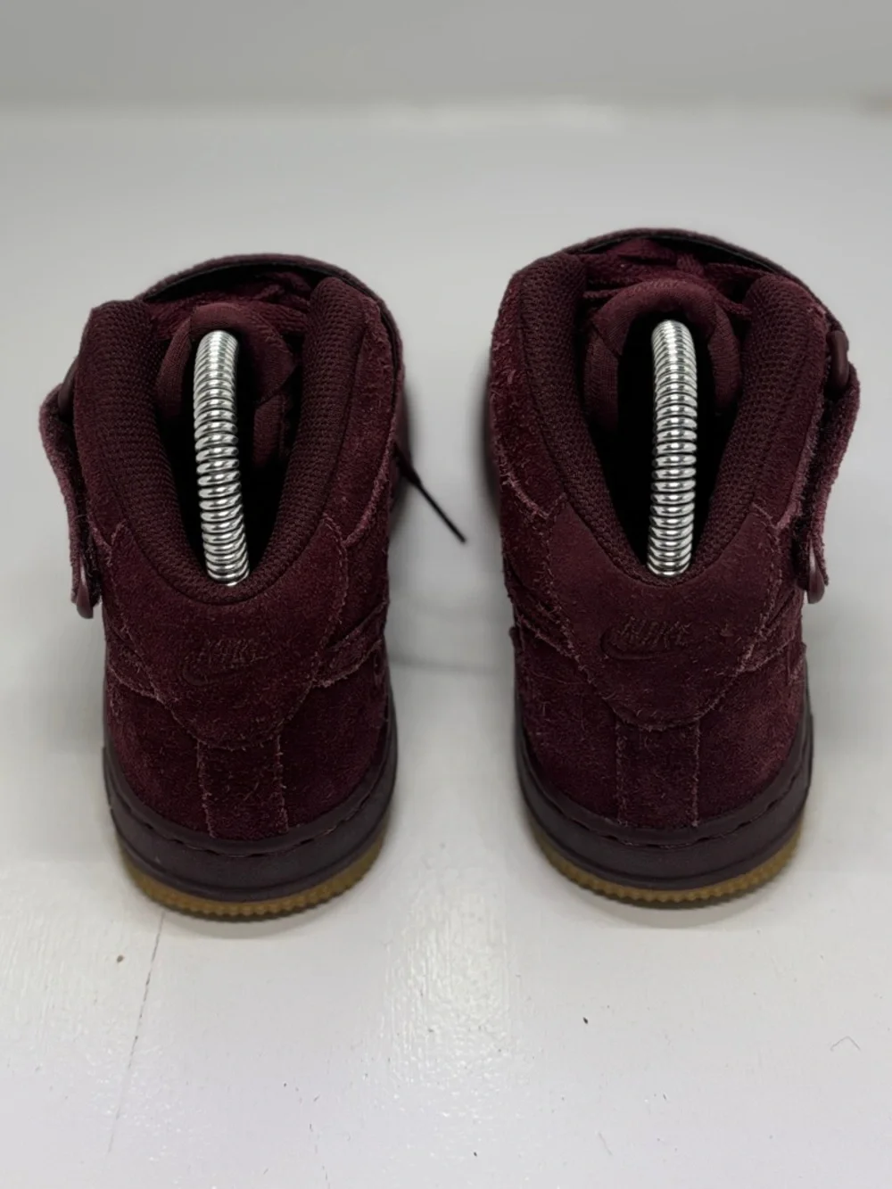 Nike Air Force 1 Mid LV8 Burgundy Suede Gum Sole Kids Size 3Y